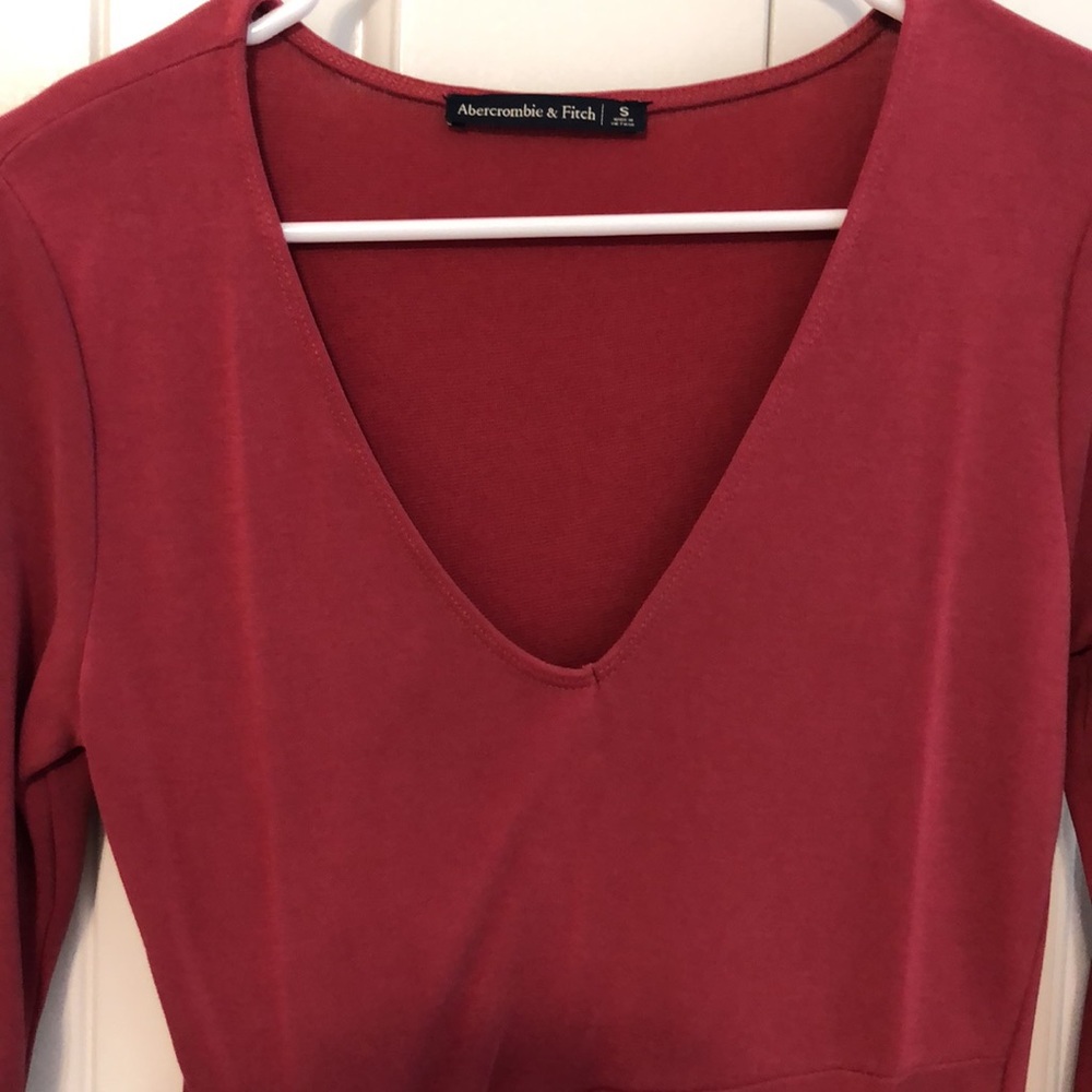 ABERCROMBIE & FITCH LONG SLEEVE KNOT FRONT DRESS - Picture 7 of 7